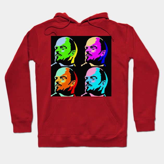 V.I. Lenin Pop Art Design Hoodie by Naves